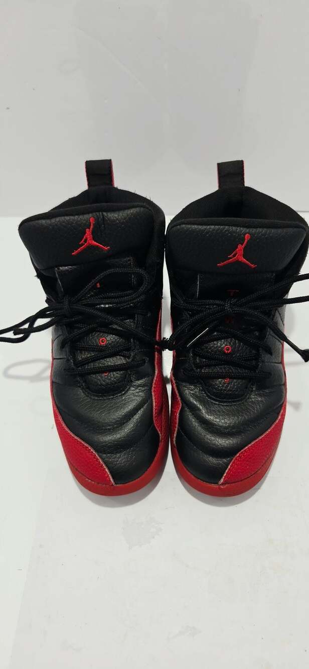 Nike Air Jordan 12 Retro PS Flu Game Black Varsity Red Preschool Shoes 151186-00